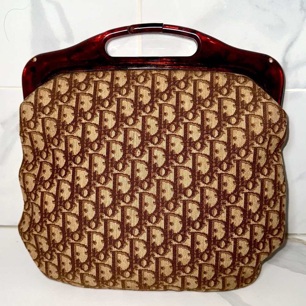Auth Rare Christian Dior Vintage large Clutch Bag